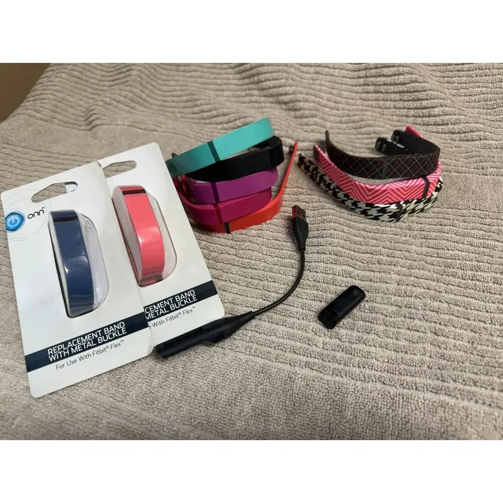 Fit Bit Flex Bundle FitBit & Charger 10 fit bit flex bands 2 new in package